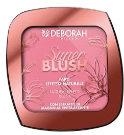 Deborah Milano - Super Blush Fard Effetto Naturale, n.01 Rose, Ravviva il Colorito Spento, Effetto Naturale che dura tutto il giorno, 10gr