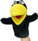 lilizzhoumax Krähe Handpuppe Kuscheltier Tier Rabe Kawaii Niedliches Rollenspiel interaktives Früherziehungsspielzeug für Kinder Geschenk für Kinder perfekt für Puppentheater