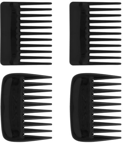 Giantree 4 Stück Tragbarer Kamm mit breiten Zähnen, kein Griff Entwirrungskamm Kunststoff-Lockenkamm antistatischer Kamm zum Entwirren Lockenkämme für langes, nasses, trockenes und dickes Haar