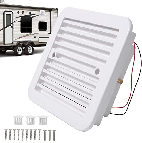 Ventilatore di Scarico per Roulotte 2,4 W 12 V, Ventilazione Massima per Camper Ventilatore da Tetto Reversibile, Ventilatore di Scarico Laterale Mute per camper Rimorchio Camper (Bianco)