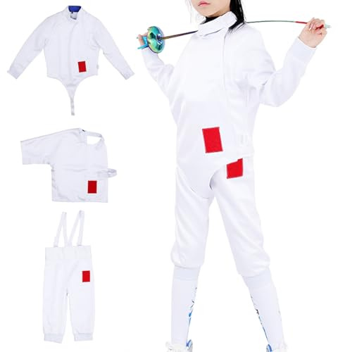 DJJYCTNM Costume d'uniforme D'escrime-Ensemble de Veste et Gilet de Pantalon Classique 350N pour Sabre D'épée À Fleuret-Convient aux Enfants et aux Adultes (Color : Right Hand, Size : 46#)
