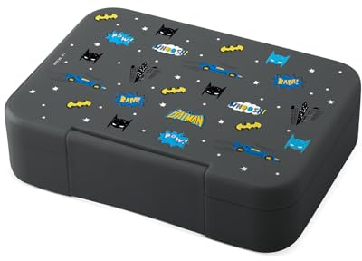 Simple Modern DC Comics Batman Bento Lunch Box for Kids | BPA Free, Leakproof, Dishwasher Safe | Lunch Container for Girls and Boys, Toddlers | Porter Collection | 5 Compartments | Batman POW!