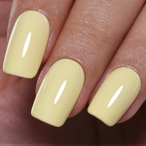 Imtiti Yellow Gel Nail Polish, 1Pcs Yellow Soak Off UV LED Gel Polish, Long Lasting, Nail Art Manicure Salon DIY at Home for Spring and Summer (0.34 Fl Oz-987)