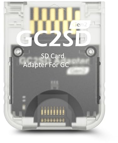 Ceozon Micro SD-kortadapter, 2:a generationens höghastighet TF-minneskortläsare kompatibel med Gamecube Wii-konsol genomskinlig