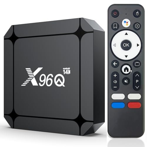 Android 14.0 TV Box, Android Box 2GB RAM 16GB ROM RK3518 Quad-Core 64bit Cortex-A53, Smart Box Support 2.4/5.0GHz mit 4K UHD und 100M Ethernet USB 3.0/2.0 TV Box