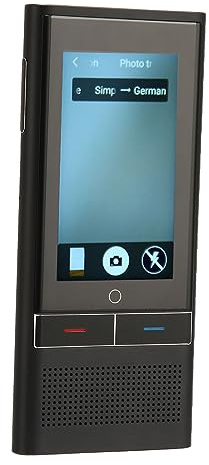 Yctze Dispositivo Traduttore Linguistico AI: 138 Lingue, Touchscreen da 3 Pollici, Traduzione di Foto e Voce per Viaggi e Affari, (BLACK)