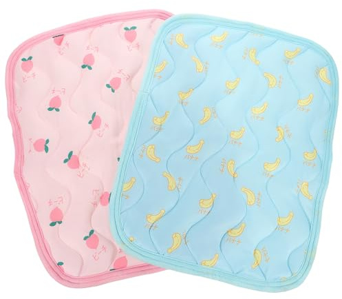 POPETPOP Tappetino Rinfrescante Estivo per Piccoli Animali Domestici, 2 Pezzi Piastra di Raffreddamento Pieghevole per Conigli e Criceti, Cuscino Fresco Assorbente per Lettino Antigelo