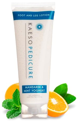 KAESO Crema Pies Secos y Agrietados Mandarina y Iogurt Menta 250ml - Crema de Pies para Hidratar, Reparar, Tonificar y Suavizar la Piel - Rico en Vitamina C y E - Ideal para Todo Tipo de Pieles