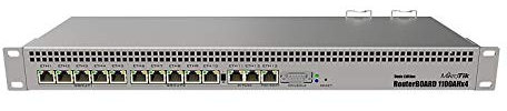 Mikrotik RB1100AHx4 - Router (IEEE 802.3af,IEEE 802.3at, Gigabit Ethernet, 10/100/1000Base-T(X), 10,100,1000 Mbit/s, 1400 MHz, Flash)