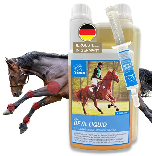 Garra del Diablo Caballo + Corteza de Sauce Caballo - Set de Primeros Auxilios Articulaciones Garra del Diablo + Equi P Booster Apoyo Sistema Locomotor Caballo Glucosamina Tendones Ligamentos 1L 30ml
