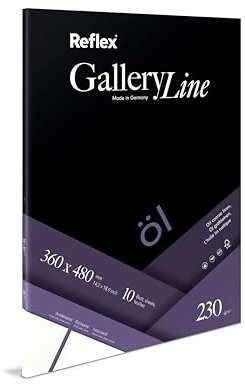 Schoellershammer Ölmalereipapier Block 36x48 cm | 230 g/m² | 10 Blatt | Leinenstruktur, Imprägniert, Recycelbar – Öl, Acryl, sofort ohne Grundierung einsatzbereit