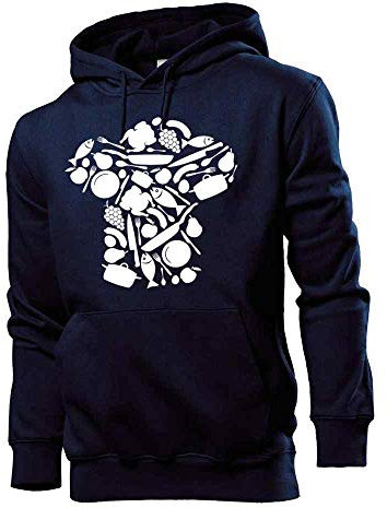 Generisch Shirt84.de Sweat à capuche pour homme - Bleu - Medium