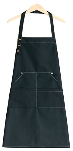 Grembiule da Lavoro, Grembiule Saldatore Grembiule per Falegname con Tasche in Tela Cerata da Officina, Grembiule per Saldatura Grembiule (Color : Black, Size : XL)