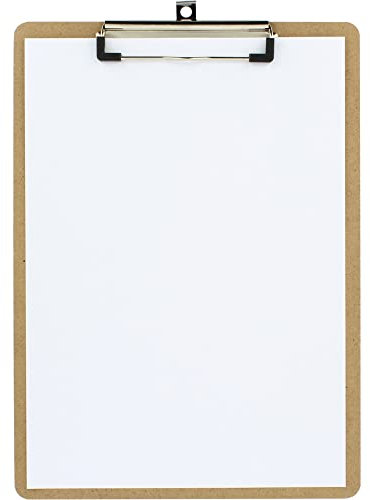 Grafoplás 1550649 Klemmbrett, A4, Holz, abgerundete Kanten