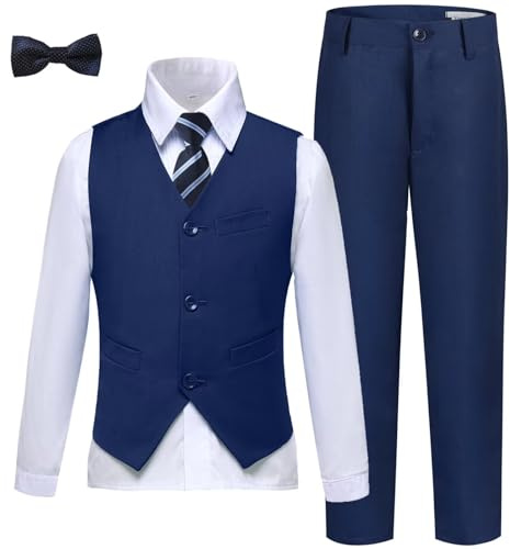 Boys Suits Size 6 Navy Blue suit for boy Kids Formal Easter Wedding Outfits