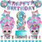 51 Pcs Decorazioni Compleanno, Surprise Festa Tema 8 Anni, Palloncini Compleanno, Palloncini Helium, Decorazione Torta, Surprise Decorazioni Bambina 8 Anni
