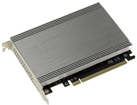 KALEA-INFORMATIQUE Scheda controller M2 PCIe 3.0 x16 per 4 SSD M.2 NVMe M Key con dissipatore di calore in alluminio