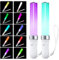 LED Leuchtstäbe, 2 Stück LED Leuchtstab Glasfaser, Leuchtstäbe Partyzubehör 24 Farben Umschaltbare, LED Leuchtstäbe Konzert, Knicklichter Hochzeit Bunte für Weihnachten Party Konzert Hochzeit