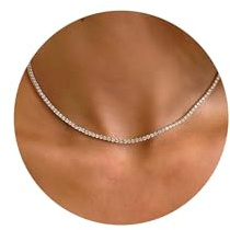 LILIE&WHITE Collana Tennis da Donna, Design Elegante in Argento con Zirconi Brillanti, Gioiello Raffinato per Occasioni Speciali e Uso Quotidiano
