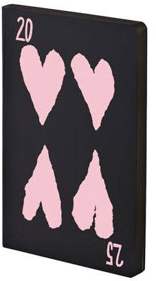 nuuna Wochenkalender A5 | M - 2025 Ace of Hearts | 2,5 mm Punktraster | 176 Seiten | 120 g Premium-Papier | veganes Einbandmaterial schwarz | nachhaltig produziert in Deutschland