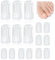 16 Pièces Gel Toe Cap and Protector Adaptable, Protection du gros orteil, Silicone Toe Covers Pour Gros Orteil Et Autres Petits Orteils, éViter Les Ampoules Cors CallositéS(6 Large + 12 Medium, Clear)