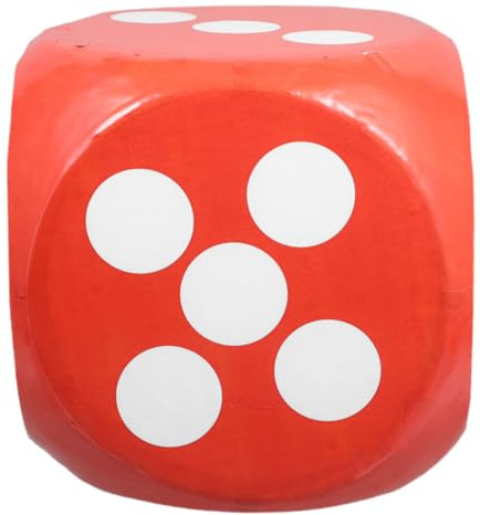 Gogogmee Dadi di Schiuma Giganti Rossi per Giochi di Società e Lotterie, Dado Sovradimensionato Leggero e Sicuro per Bambini, Accessorio Didattico per Abilità Matematiche e Feste, 30 Cm,