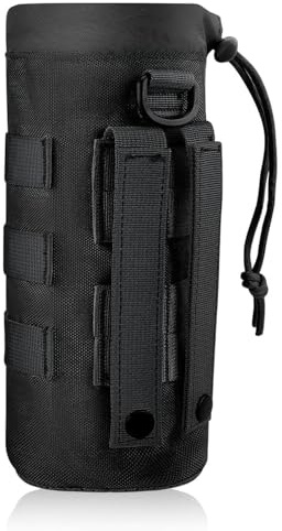 LEEQBCR 1 pièce Pochette Gourde Porte Gourde Ceinture Poche Bouteille Nylon 1000d Réglable Pochette pour Bouteille d'eau pour la Randonnée en Plein Air, Le Camping, Le Trekking