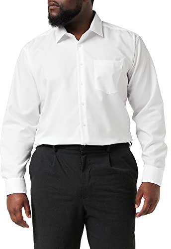 Seidensticker Herren Business Hemd mit geradem Schnitt - Regular Fit - Bügelfrei - Langarm - Kent-Kragen - Brusttasche - 100% Baumwolle, 43 EU