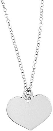 Collana con ciondolo a forma di CUORE, incisioni gratuite, in argento 925 anallergico.