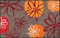 Erwin Müller Fußmatte Koblenz, Schmutzfangmatte, Fußabtreter rutschhemmend, Blumenmotiv - robust, langlebig, pflegeleicht, für Fußbodenheizung geeignet - braun/rot Größe 75x120 cm