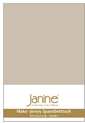 Janine Design Topper Comfort Jersey Spannbetttuch naturell, 90x190 cm - 100x220 cm