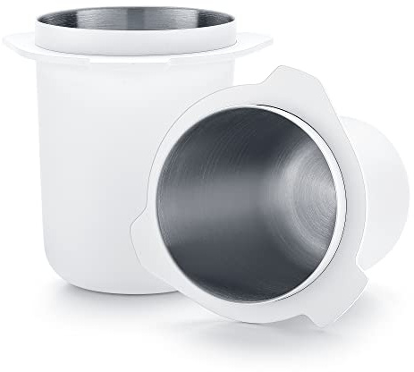 Normcore Gobelet doseur Portafilter 53,3 mm – Acier inoxydable 304 – Revêtement anti-adhésif blanc – Compatible avec les machines Breville Sage Solis Barista Express et Breville de 54 mm