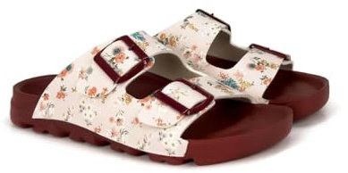 GOBY Pillow Slippers für Damen & Herren | Rutschfeste Schnell-Trocknende Dusch-Slides | Ultra Polster Dicke Sohle Sandalen für Badezimmer, Indoor, Outdoor & Spa – Kleiner Blumengarten