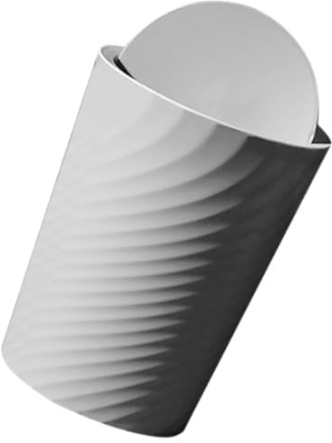 FENICAL Cubo de Basura de Plástico con Tapa Abatible, Capacidad 10l, Diseño Sencillo y Resistente, Adecuado para Sala de Estar y Oficina