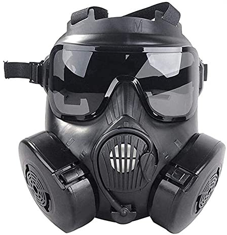zingking Respiratore integrale M50 Maschera per la testa integrale ventilativa, dedicata alla protezione della sicurezza pubblica,riutilizzabile per gli appassionati(senza filtro)