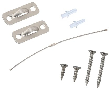 Juego de 6 anclajes para muebles, metal fuerte y dispositivo de montaje en pared para volcarse para armarios, soportes de muebles seguros
