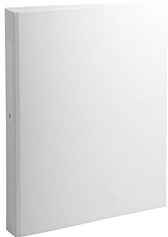 Exacompta - 54388E - 1 Raccoglitore Rigido FoderatoPolipropilene - 2 Anelli Tondi 25 mm in Terza di Copertina - Dorso 40 mm - F.to Esterno 25.5x32 cm per A4 - Colore Bianco