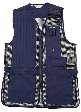 Bob-Allen mens Shooting VestBob Allen 240M Full Mesh Shooting Vest Navy Rh M