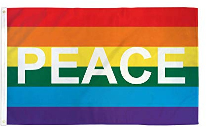 AZ FLAG Bandiera Arcobaleno Pace 150 x 90 cm - Bandiera Peace - Rainbow Flag 90 x 150 cm