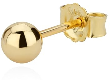 NKlaus Einzel 4mm KUGEL OHRSTECKER 585er 14 Karat Gold gelbgold OHRSCHMUCK OHRRINGE Kugelstecker 5568