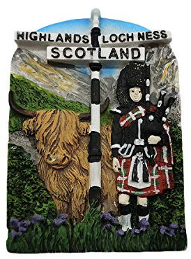 Wedare Scozia 3D Highlands Loch Ness Magnete da Frigorifero Adesivo da Viaggio Souvenir, Casa e Cucina Decorazione Magnete da Frigorifero della Scozia dalla Cina