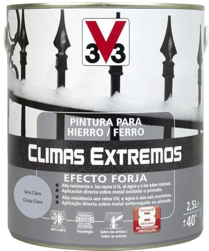 V33 PINTURA HIERRO CLIMAS EXTREMOS FORJA GRIS CLARO 2,5L