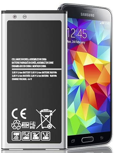 Akku für Smartphone Samsung S5 Mini EG-BG800BBE,2600mAh High Power Ersatzakku,3,8V,Li-Ion Akku