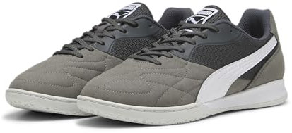 PUMA Unisex King TOP IT Soccer Shoe, Shadow Gray White-Glacial Gray, 43 EU