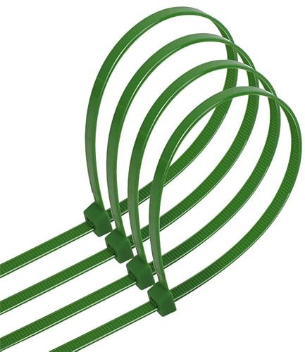 Fascette in nylon verde, 40 pezzi, larghezza 3,6 x lunghezza 200 mm