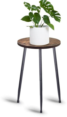 50cm Niveaux Supports de Pots de Fleurs Étagère Plante, Support à Plantes en Métal, Tablettes Amovibles en Métal Moderne pour Pot Idéal pour Maison Balcon Jardin Intérieur (Brun)