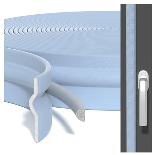 BKSAI Burlete para ventana, autoadhesivo, sellado de ventanas, sellado de puerta, doble construcción, aislamiento contra el frío, resistente al agua, sellado de ventanas, protección contra el frío