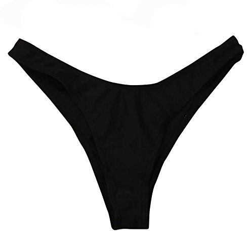 Damen Bikini Hose Tanga Bikinihose Brazilian Style Muster String Bikini Hotpants High Waist Sexy Bauchweg Tanga Bikini Slip Strandbikinis Brazilian Bikini Hose Damen Schwarz Sexy Bikini Slip