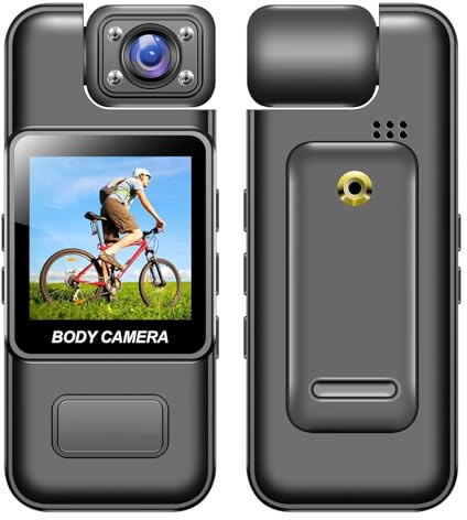 Annadue Video Registratore per Videocamera D'azione Portatile, Videocamera 4K Indossabile con Obiettivo Rotante a 180 Gradi per il Rispetto del Record di Ciclismo