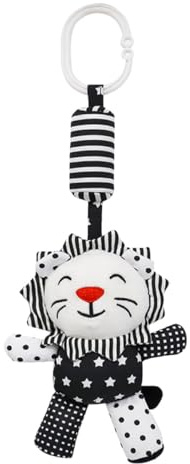 MERRYHAPY Adorable Suspendu Garçon Fille de Berceau Noir et Blanc Motif Animal Éveil Stimulant la Vue Accessoire Suspendu pour Poussette Cadeau Né